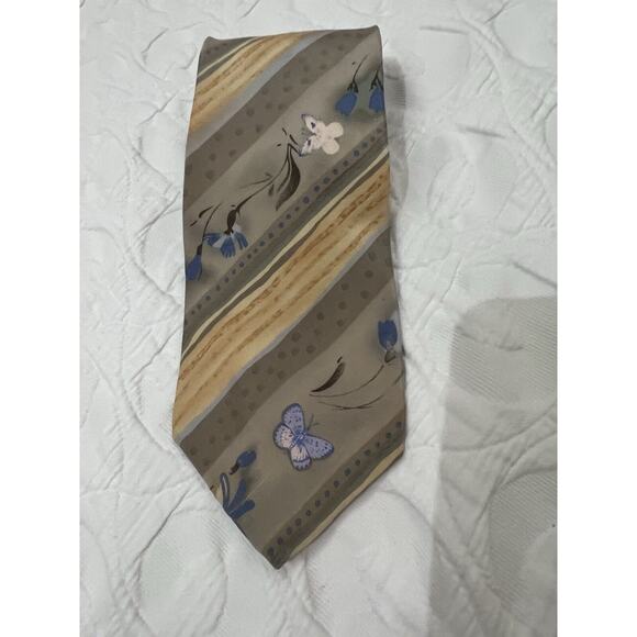 Stonehenge Other - Vintage Stonehenge Neck‎ Tie Butterflies Floral